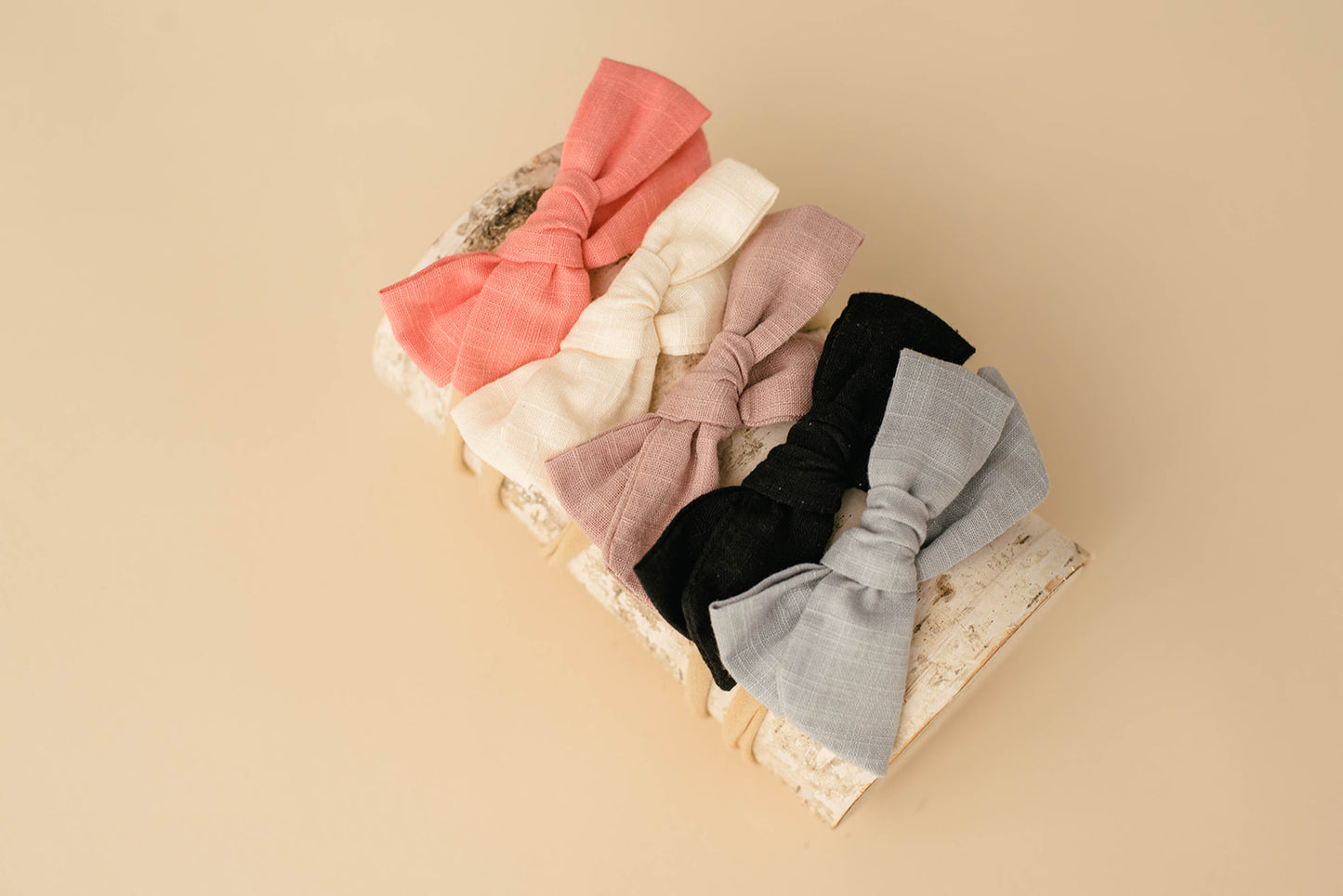 Linen Bow Headband - Babe Basics