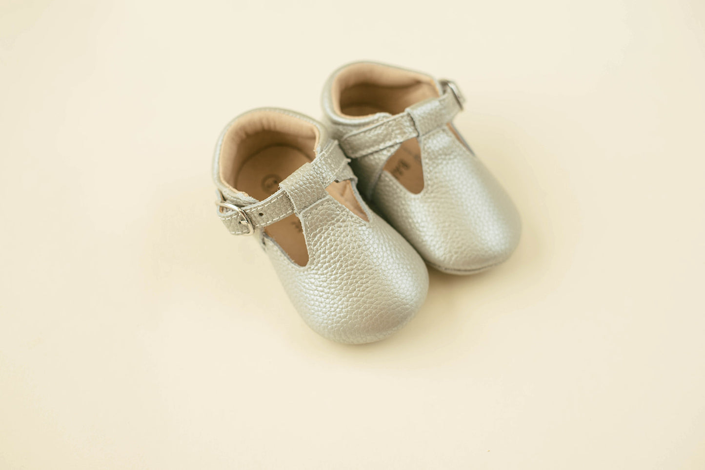 Soft-Sole Leather Mary Jane Moccasins - SILVER - Babe Basics