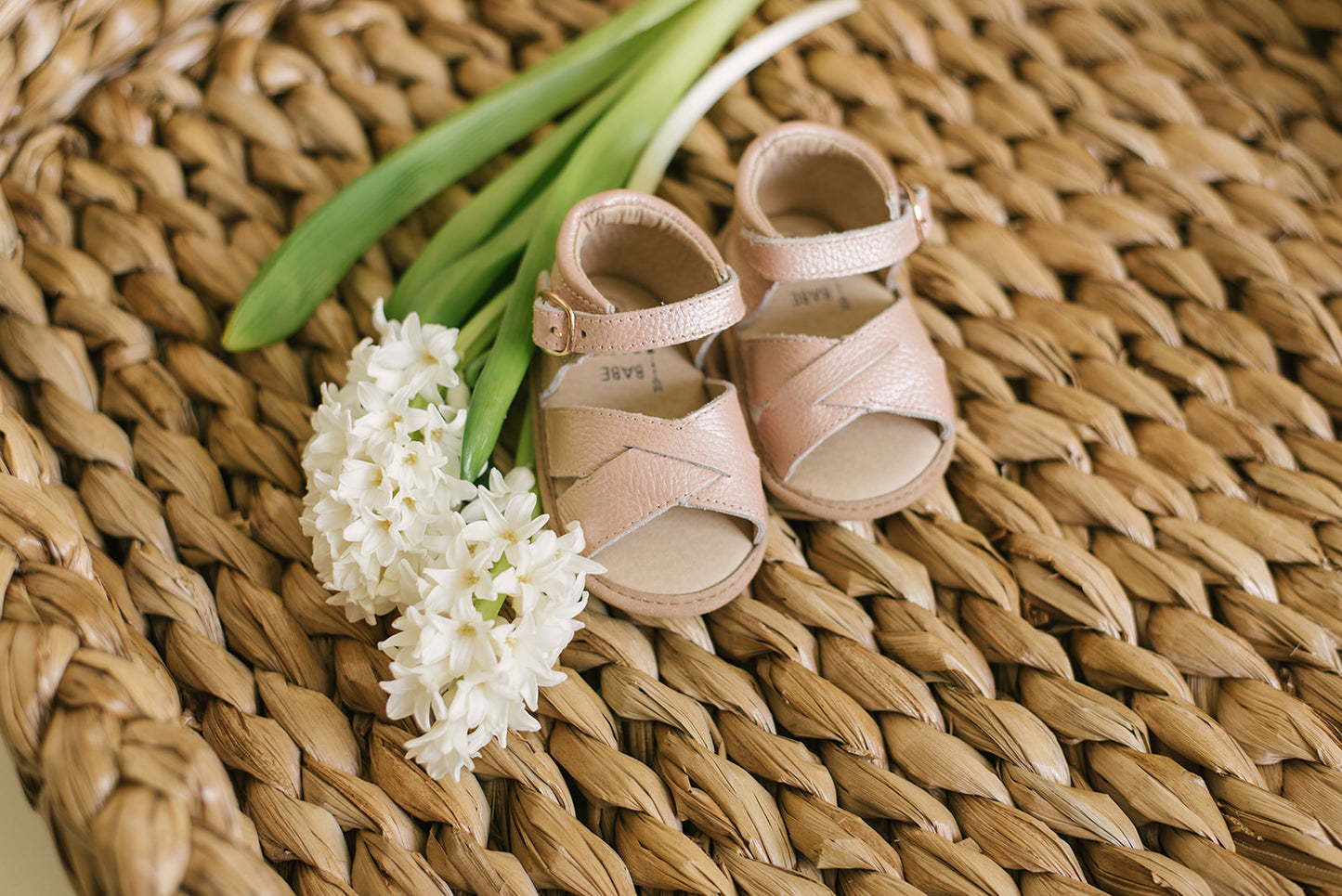 Blush Leather Sandals - Babe Basics