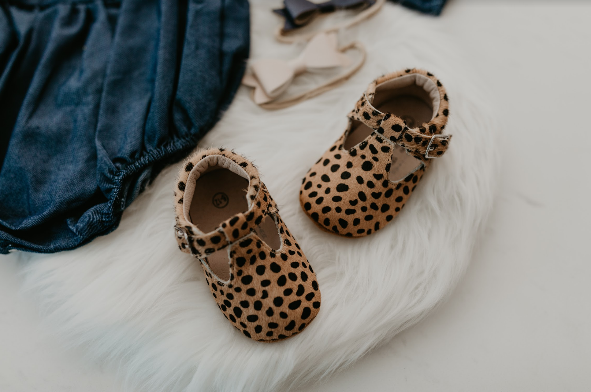 Soft-Sole Leather Mary Jane Moccasins - LEOPARD - Babe Basics