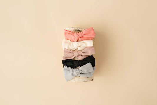 Linen Bow Headband - Babe Basics