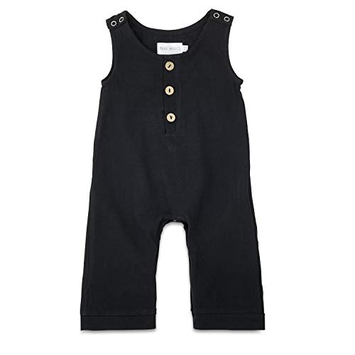 Black Linen Basic Romper - Babe Basics