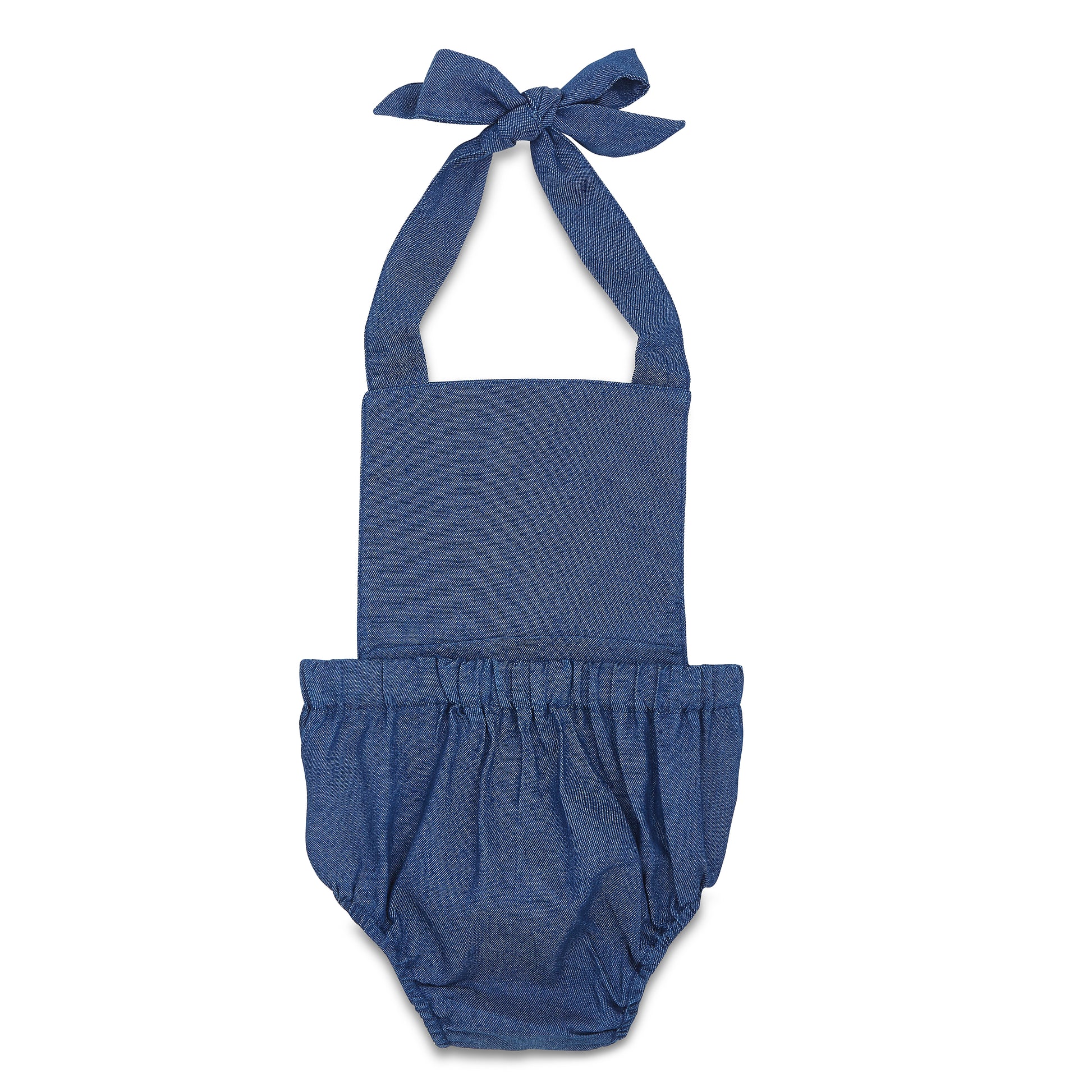 Denim Halter Romper - Babe Basics