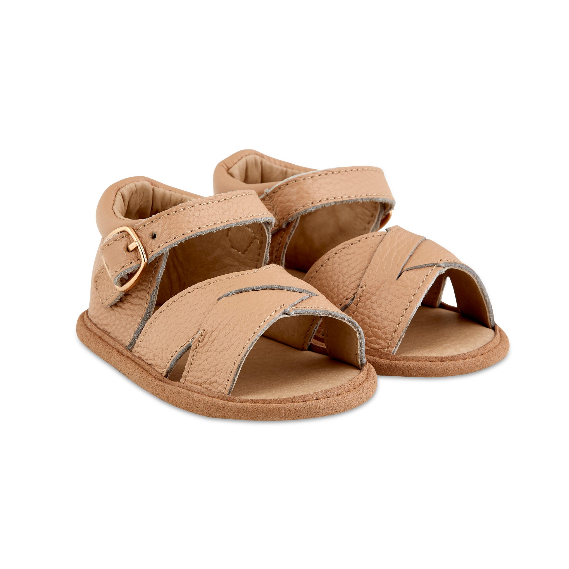 Caramel Leather Sandals - Babe Basics